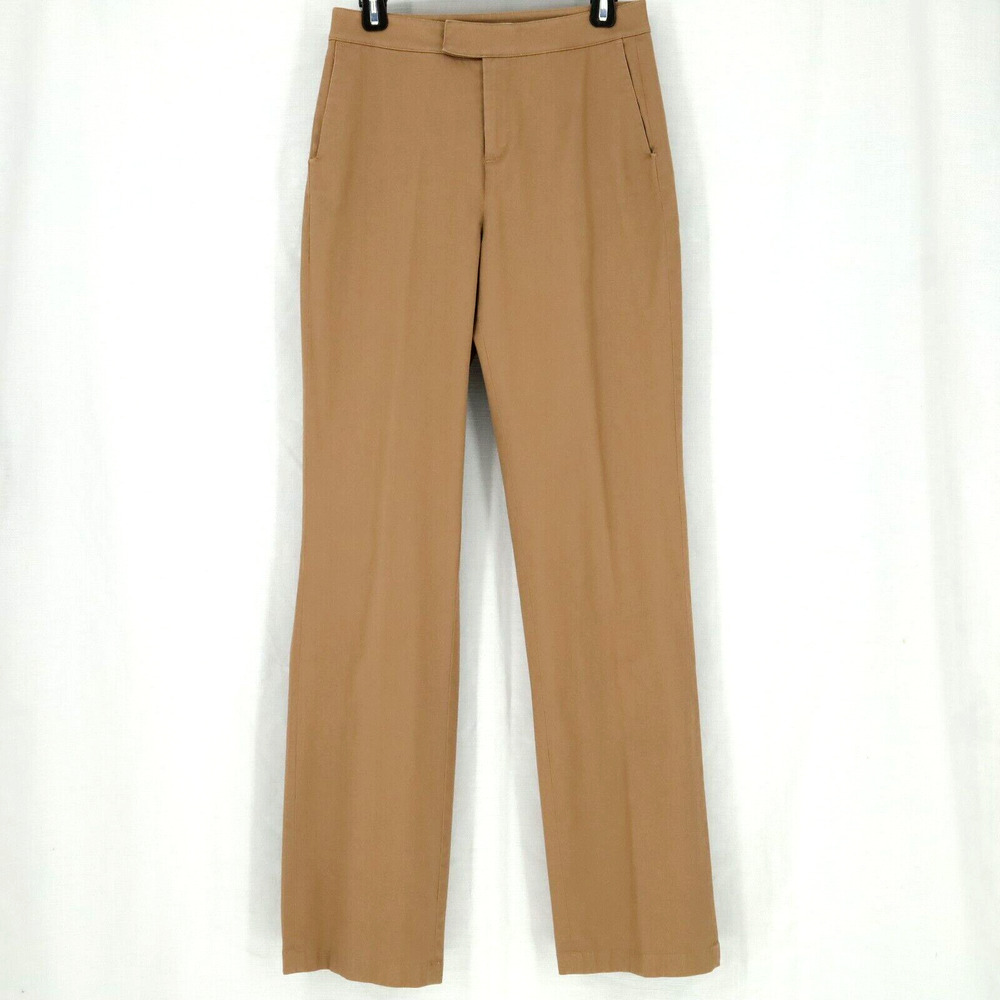 Coldwater Creek Pants Womens 4L 4 Long Tall Brown Chinos Stretch Cotton Twill